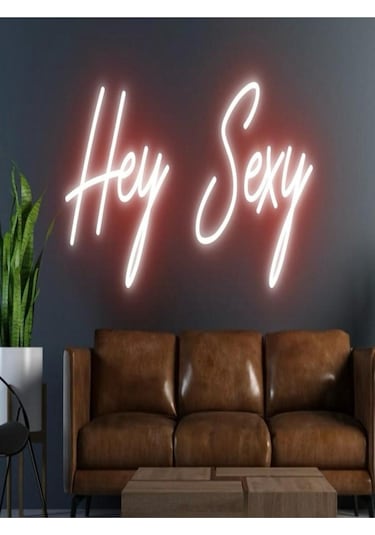 Twins Led Hey Sexy Yazılı Neon Tabela Kırmızı Model:model:20073366 Kırmızı