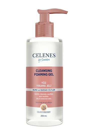 Celenes Cloudberry Kuru ve Hassas Cilt Temizleme Jeli 250 ML