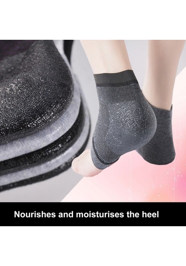 Qingmipy Yumuşak Silikon Topuk Koruyucu Çorap, Çatlak Önleyici, Uniseks, Yeşil, 1 Çift 34-45 Beden