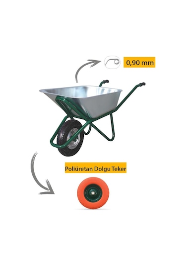 Kanat Pro Galvanizli Demonte El Arabası 0.90 Mm Sac