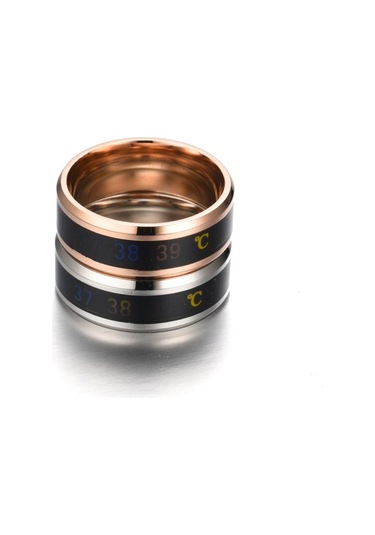 Gümüş Paslanmaz Çelik Sıcaklık Halkası Vücut Sıcaklığı Akıllı Sıcaklık Algılama Titanyum Çelik Çift Yüzük Gümüş Gümüş Paslanmaz Çelik Sıcaklık Halkası Vücut Sıcaklığı Akıllı Sıcaklık Algılama Titanyum Çelik Çift Yüzük Gümüş