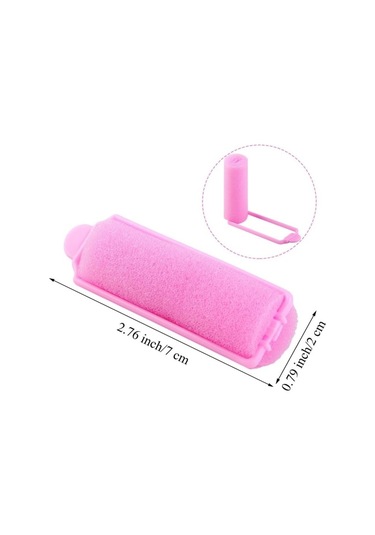 36 Adet Köpük Saç Bigudisi 20 Mm Mini Köpük Saç Şekillendirici Bigudiler Saklama Çantalı Esnek Sünger Bigudiler Yumuşak Uyku Bigudileri Pembe