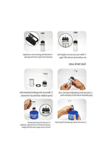 Bloomnest Kamp Taşınyor Rüzgar Geçirmez Ayarlanabilir Gaz Mum Işığı, Beyaz Asorti Asorti Çok Renkli