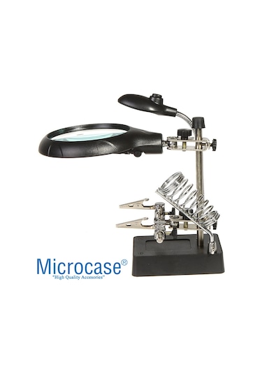 Microcase Led Işıklı Masaüstü Tamirci Büyüteç Seti - Al2481