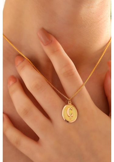 Sefa Gold 14 Ayar Altın Nostalji Ç Harfi Halat Zincir Kolye