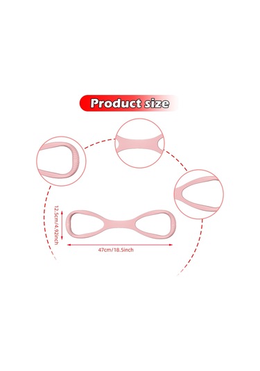 Suntek Şekil 8 Fitness Direnç Bandı Silikon Taşınabilir Egzersiz Pembe