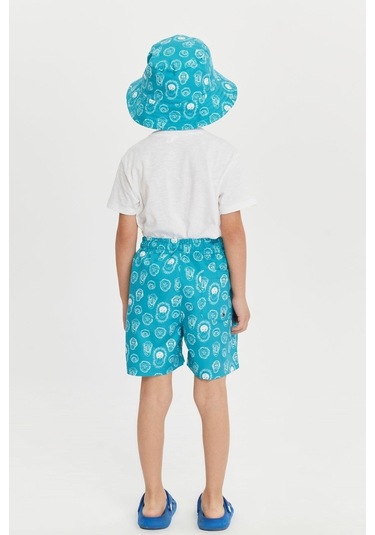 Benitto Kids Erkek Çocuk Desenli Bucket Şapka 7007-yeşil