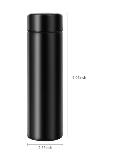 Ulzyvf 480ml Akıllı Termos: 24 Saat Sıcak/soğuk, Led Ekranlı, Sızdırmaz Paslanmaz Çelik Su Şişesi Gümüş, Kullanıcı Dostu Tasarım Gümüş