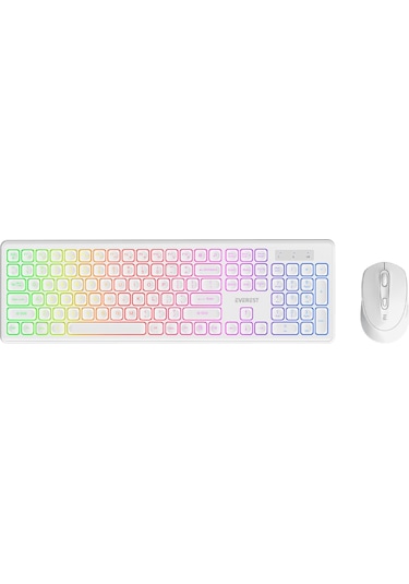Everest Km-319bt Q Türkçe Rgb Kablosuz Oyuncu Klavye Mouse Seti Diğer