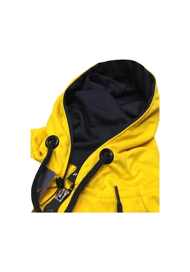 Kısmetsepeti Çocuk 6-16 Yaş Arası Içi Pamuklu Dışı Rüzgar Geçirmez Kumaş Eşofman Takım Sarı Renk