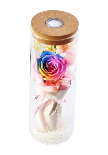 Wezone "led Işık Açan Sonsuz Gül Şişesi - Romantik Hediye Pil Dahil "