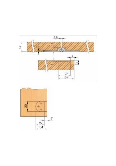 Mepa MKM04 Krom Masa Menteşesi 2'Li