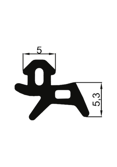 Pvc Kapı-Pencere Kasa Kanat Contası Pimapen Fitili Pak-05 10 M Siyah