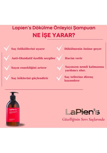 Lapien's Anti-Hair Loss Dökülme Karşıtı Şampuan 500 ML
