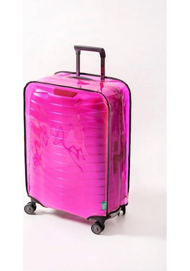 Bgv Home Şeffaf Valiz Kılıfı Ve Bavul Kılıfı Neon Renk Pvc Pembe