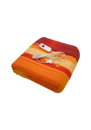 Meltem Tek Kişilik Elektrikli Battaniye Turuncu