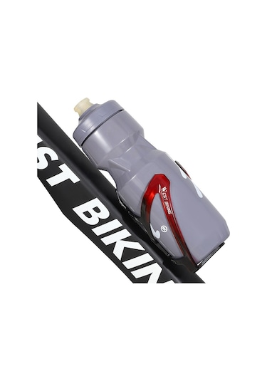 West Bıkıng Yp0704037 Bisiklet Şişe Kafesi Mtb Yol Bisikleti Vidalı Plastik Su Şişesi Tutucu Rafı - Siyah/kırmızı
