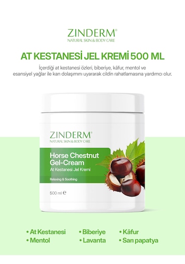 Zinderm At Kestanesi Masaj Kremi 2 x 500 ML