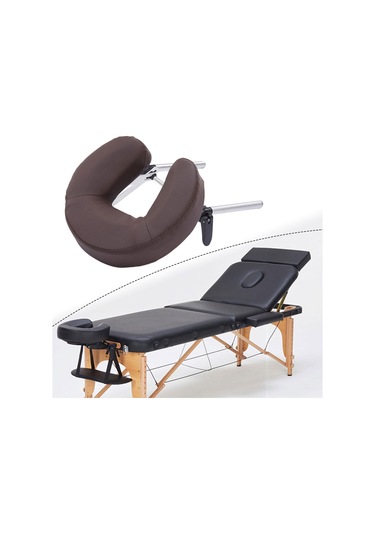Suntek U Şeklinde Yastıklı Pu Deri Hafif Minderli Masaj Kahve