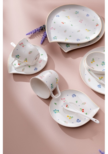 Emsan Daisy Porselen 32 Parça 6 Kişilik Kahvaltı Takımı Beyaz