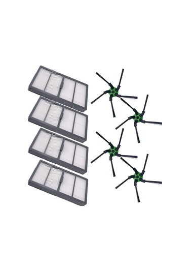 Roomba S Serisi S9 S9 +4 Adet Hepa Filtre,4 Adet Yan Fırça