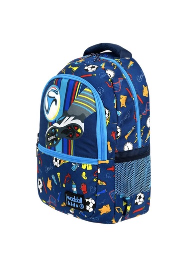 Waddell Lisanslı Futbol Deri Nakış Desenli Erkek Çocuk İlkokul Sırt Çantası Ve Beslenme Çantası