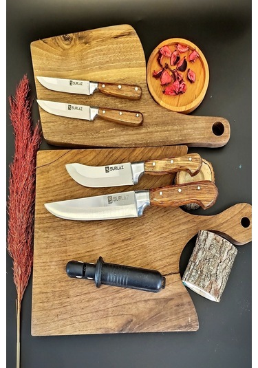 Sürmene Sürlaz Keskin Bıçak Seti Ahşap
