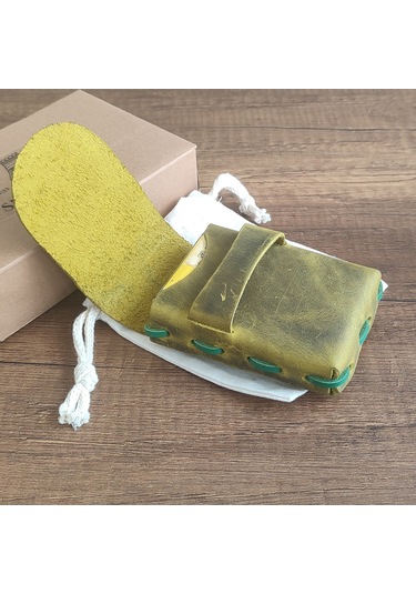 Deri Sigara Kılıfı Limon Yeşili