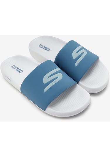 Skechers Hyper Slide - Deriver Erkek Beyaz Terlik 246020 Wbl Beyaz