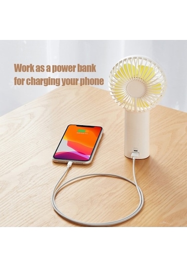 Ebitda Jısulıfe El Tipi Vantilatör, 3 Hızlı, Taşınabilir, Masa Üstü, Power Bank, Aromaterapi, Mini Fan, Kızlar İçin