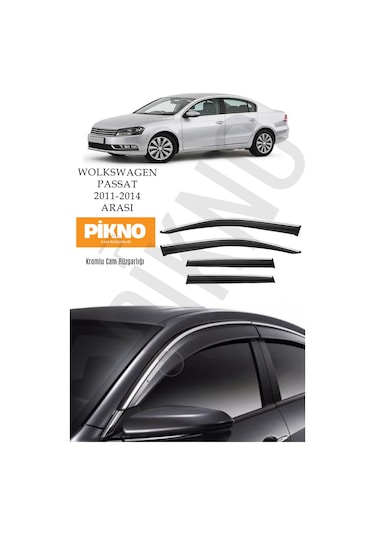Volkswagen Passat B7 2011-2014 Kromlu Cam Rüzgarlığı 4'lü Set A+ Plus