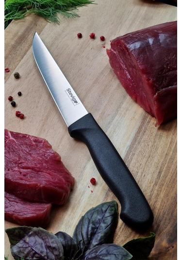 Stevig Solid Sebze Ve Mutfak Bıçağı Siyah 12,5 Cm St-400.003 Siyah