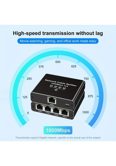 Boatshop1 Yüksek Hızlı Gigabit Ethernet Bölücü 1den 4e 1000mbps Usb Güçlü Ağ Kablosu Dağıtıcı Rj45 Lan Cat8 Cat7 Cat6 Tak Ve Oynat