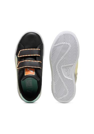 Puma Smash 3.0 Playdate V Siyah Erkek Çocuk Sneaker Siyah-turuncu-sarı