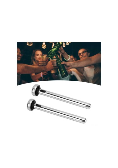 Kangvka 2 Adet Paslanmaz Çelik Bira Soğutucu Çubukları - Lezzeti Değiştirmeden İçeceklerinizi Soğutun Diğer