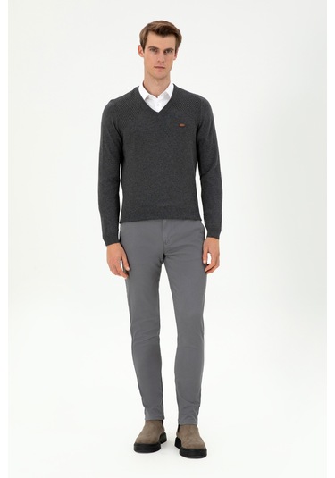 U.s. Polo Assn. Erkek Antrasit Melanj Kazak /triko 50297063-vr081 Antrasit Melanj