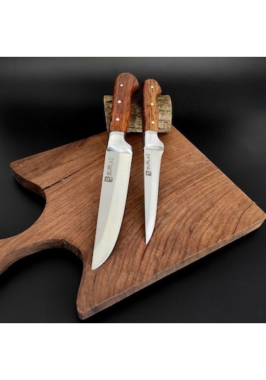 Sürlaz Pro 2 Parça  Ahşap Saplı Bıçak Seti