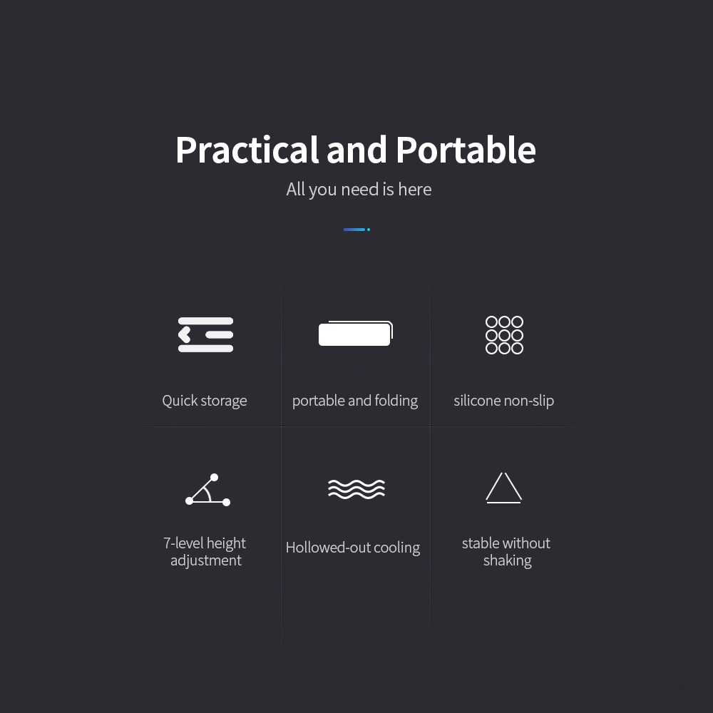 Geeroyoo 11-17 İnç Laptop Ve Tablet İçin 6 Seviye Yükseklik Ayarlı Çiftlevlenebilir Soğutma Standı - Pembe