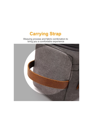 Mufunye Seyahat Tuvalet Çantası, Taşınabilir, İş Seyahatlerine Uygun, Kahverengi