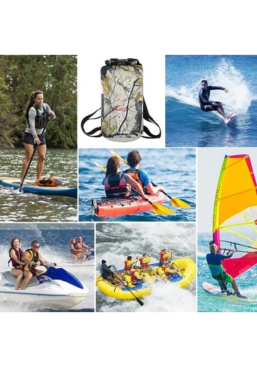 Novahub Su Geçirmez 20l Sırt Çantası - Kamp, Deniz Ve Doğa Sporları İçin Yeşil Renk Taş - Yeşil