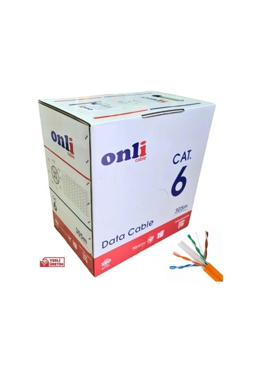 Onli 305mt 23awg Utp Cat6 Network Kablosu Turuncu Yerli Üretim