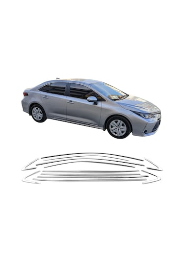 Toyota Corolla 2019 Sonrası Cam Çerçevesi Krom 12 Prç. P.çelik