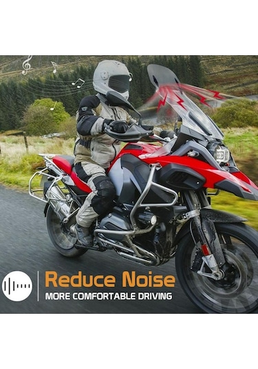 Pazly Evrensel Motosiklet Rüzgar Koruyucusu - 180 Ayarlanabilir, Gürültü Azaltıcı, Yağmura Dayanıklı 28.5x11cm, Küçük Boyutlu