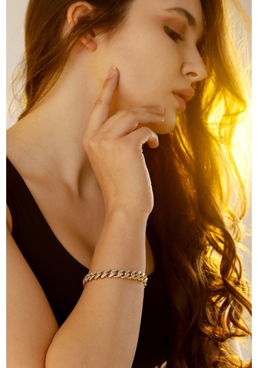 Milet Kuyumculuk 14 Ayar Taşlı Gurmet Bileklik Sarı Altın