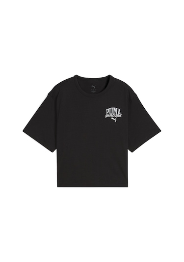 Puma Class Relaxed Crop Tee Siyah Siyah