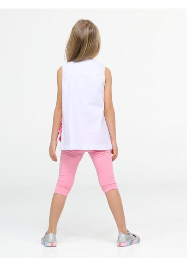 Flamingo Fırfırlı Tunik Takım - Pembe