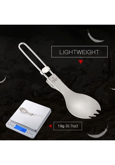 Dancemonkey Katlanır Titanyum Çatal Kaşık, Evde Kullanım Çok Renkli