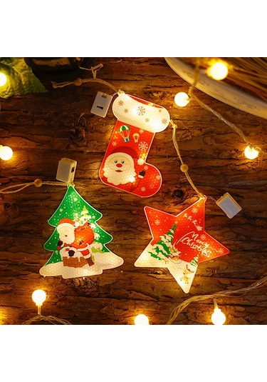 6 İn 1 Led Noel Kolye Dize Işıklar Usb Tatil Dekorasyon Işık Diğer