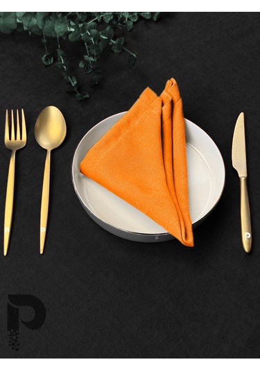 Mandalina Kumaş Peçete Daily Serisi Kadife Görünümlü Mandalina Turuncu
