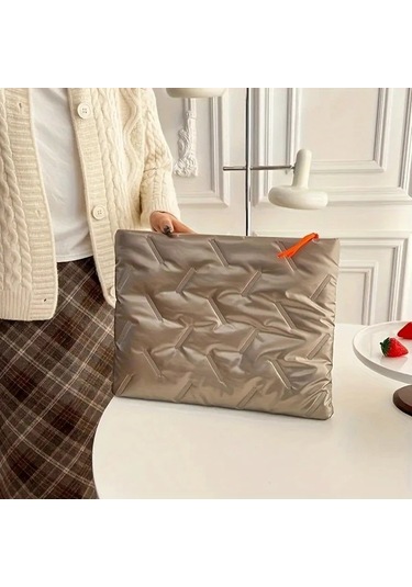 Awesomestore Sade 14 İnç Beyaz Su Geçirmez Laptop Çantası Hafif Işıl Işıl İç Kılıf Beyaz